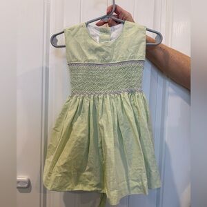 Strasburg Light Green Smocked Dress